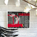 Simon Says Stamp! Whimsy Stamps CITY STREETS BACKGROUND Cling Stamp DDB0079