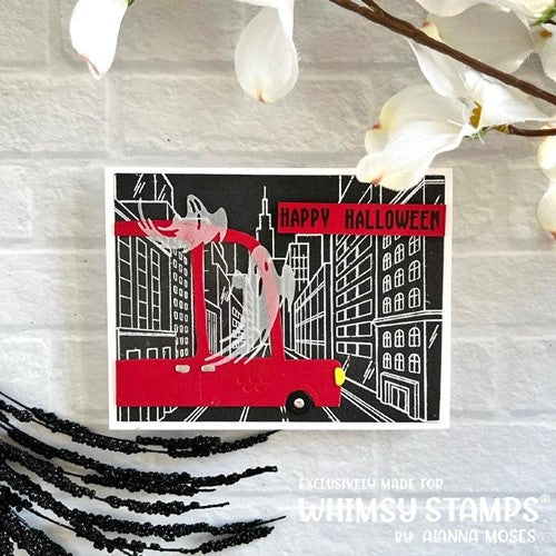 Simon Says Stamp! Whimsy Stamps CITY STREETS BACKGROUND Cling Stamp DDB0079