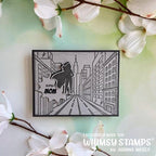 Simon Says Stamp! Whimsy Stamps CITY STREETS BACKGROUND Cling Stamp DDB0079