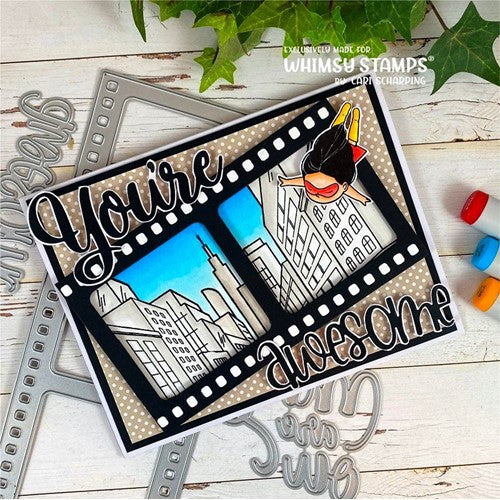 Simon Says Stamp! Whimsy Stamps CITY STREETS BACKGROUND Cling Stamp DDB0079
