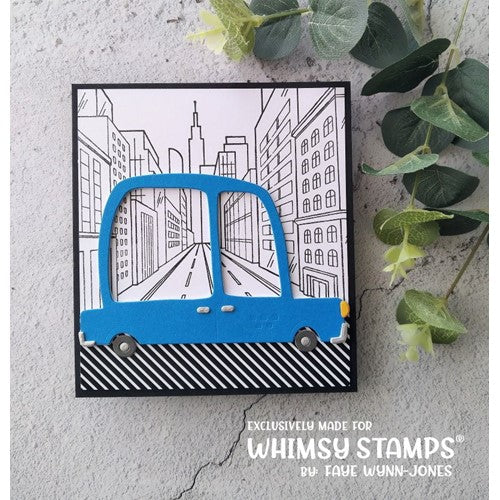 Simon Says Stamp! Whimsy Stamps CITY STREETS BACKGROUND Cling Stamp DDB0079