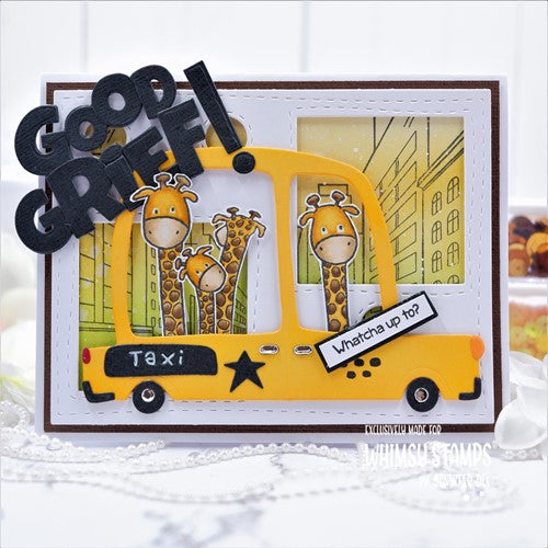 Simon Says Stamp! Whimsy Stamps COMIC CAR Dies WSD138