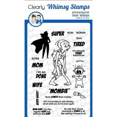 Simon Says Stamp! Whimsy Stamps MOMBIE Clear Stamps CWSD425
