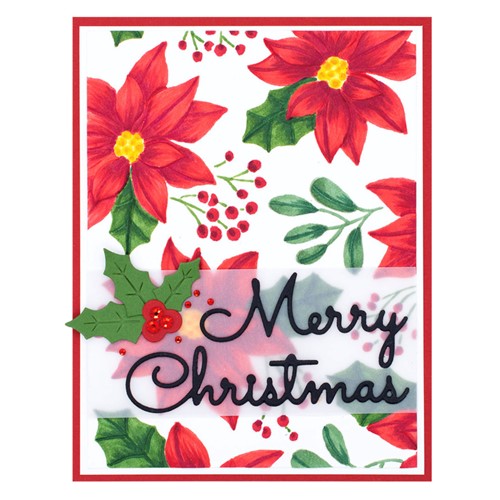Simon Says Stamp! E3D-038 Spellbinders SCENIC POINSETTIA 3D Embossing Folder