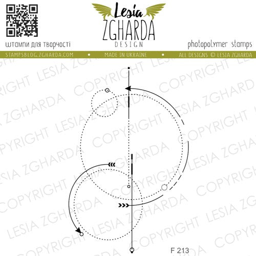 Simon Says Stamp! Lesia Zgharda ARROWS AND CIRCLES Clear Stamp f213