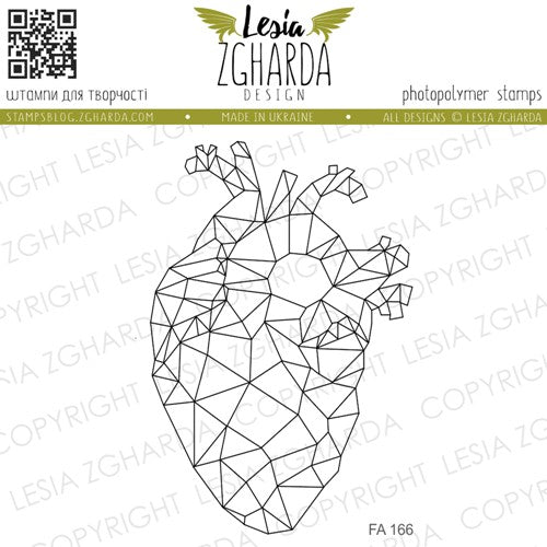 Simon Says Stamp! Lesia Zgharda TRIANGLE HEART Clear Stamp fa166