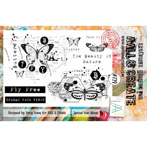 Simon Says Stamp! AALL & Create SPREAD YOUR WINGS A5 Clear Stamps aall729