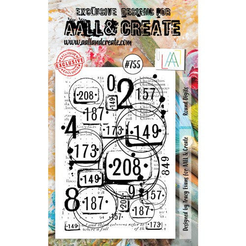 Simon Says Stamp! AALL & Create ROUND DIGITS A6 Clear Stamp aall755