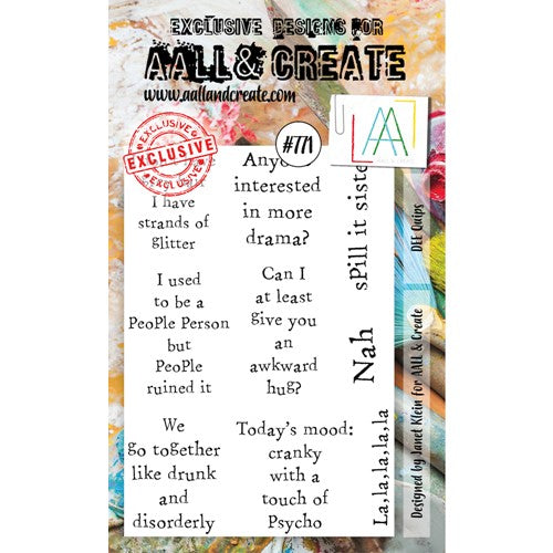 Simon Says Stamp! AALL & Create DEE QUIPS A6 Clear Stamps aall771