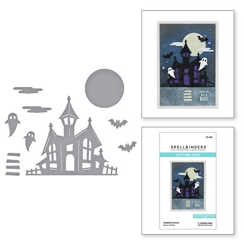 Simon Says Stamp! S3-468 Spellbinders HAUNTED HOUSE Etched Dies