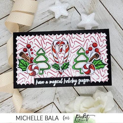 Simon Says Stamp! Picket Fence Studios CANDY CANES Clear Stamp c132