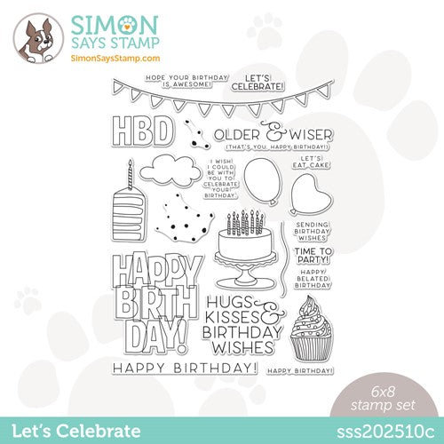 Simon Says Stamp! Simon Says Clear Stamps LET'S CELEBRATE sss202510c