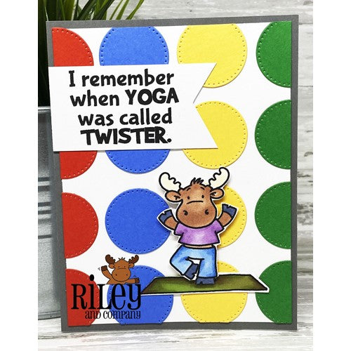Simon Says Stamp! Riley and Company Funny Bones TWISTER Cling Rubber Stamp RWD-1054