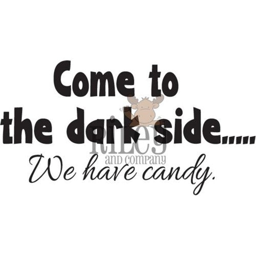 Simon Says Stamp! Riley and Company Funny Bones COME TO THE DARK SIDE Cling Rubber Stamp RWD-1067