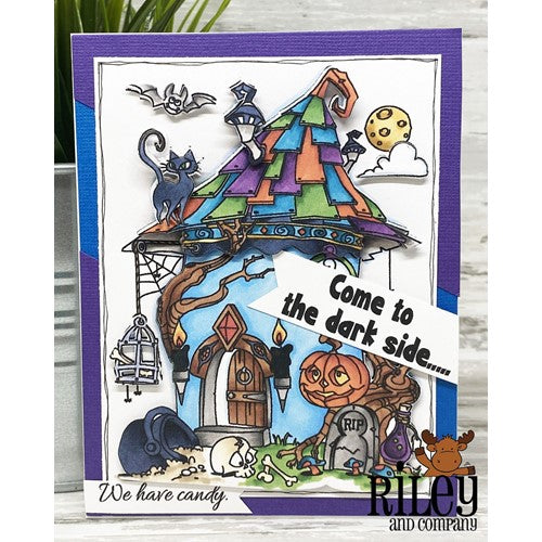 Simon Says Stamp! Riley and Company Funny Bones COME TO THE DARK SIDE Cling Rubber Stamp RWD-1067