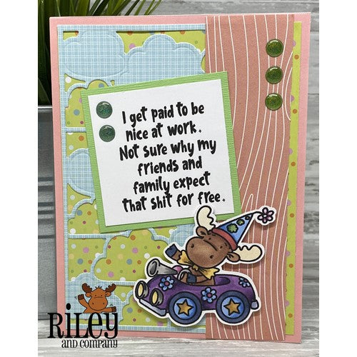 Simon Says Stamp! Riley and Company Funny Bones I GET PAID Cling Rubber Stamp RWD-1045