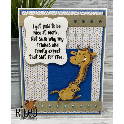 Simon Says Stamp! Riley and Company Funny Bones I GET PAID Cling Rubber Stamp RWD-1045