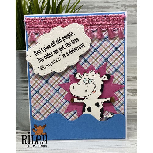 Simon Says Stamp! Riley and Company Funny Bones LIFE IN PRISON Cling Rubber Stamp RWD-1059