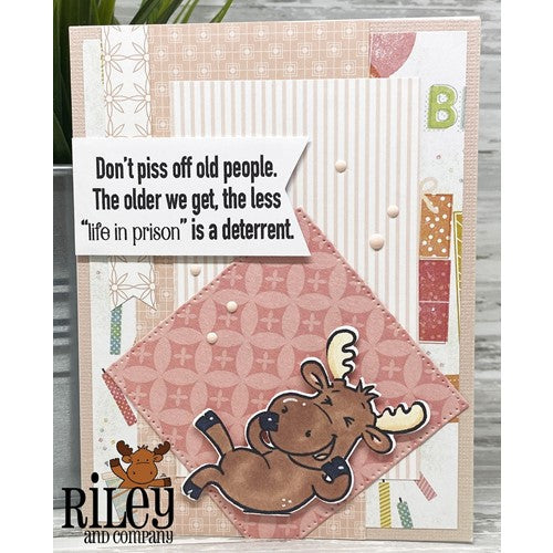 Simon Says Stamp! Riley and Company Funny Bones LIFE IN PRISON Cling Rubber Stamp RWD-1059