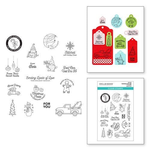 Simon Says Stamp! STP-142 Spellbinders HANDMADE GIFT TAGS Clear Stamps