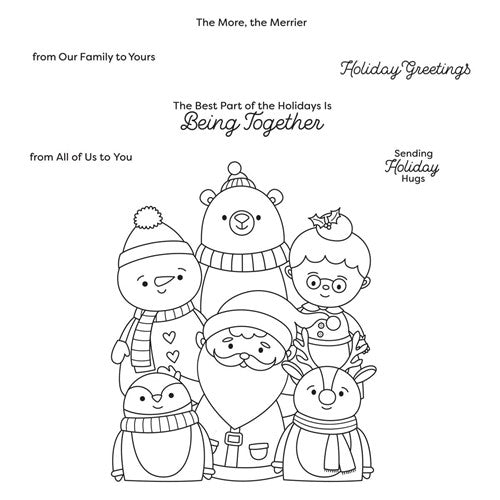 Simon Says Stamp! STP-137 Spellbinders HOLIDAY GROUP HUG Clear Stamps
