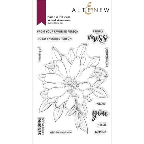 Simon Says Stamp! Altenew PAINT A FLOWER WOOD ANEMONES Clear Stamps ALT7219