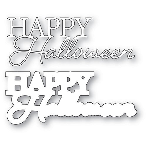 Simon Says Stamp! Memory Box HAPPY HALLOWEEN POSH SCRIPT Dies 94585