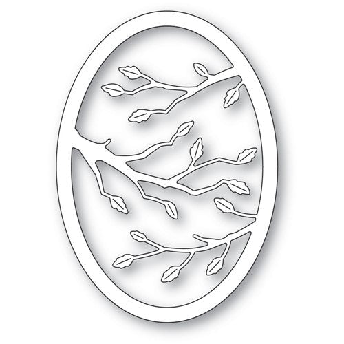 Simon Says Stamp! Poppy Stamps LEAFY BRANCH OVAL Die 2491