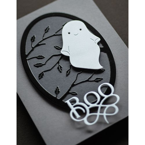 Simon Says Stamp! Poppy Stamps LEAFY BRANCH OVAL Die 2491
