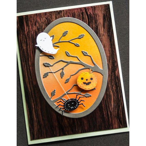Simon Says Stamp! Poppy Stamps LEAFY BRANCH OVAL Die 2491