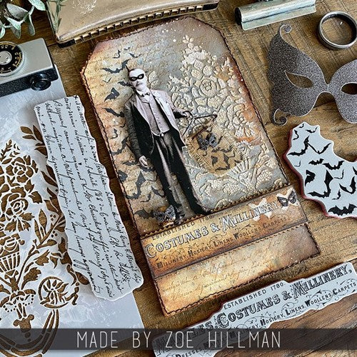 Simon Says Stamp! Tim Holtz Layering Stencil Damask CREST THS161 | color-code:ALT2