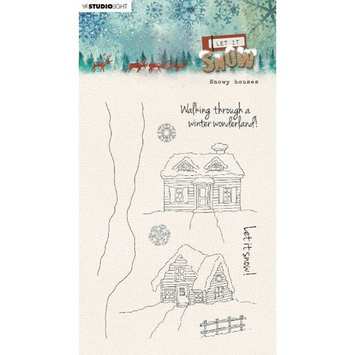 Simon Says Stamp! Studio Light SNOWY HOUSES Let It Snow Clear Stamps sllisstamp264