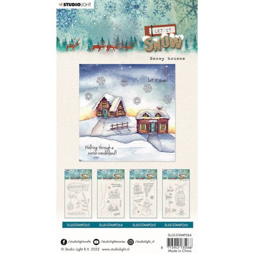 Simon Says Stamp! Studio Light SNOWY HOUSES Let It Snow Clear Stamps sllisstamp264