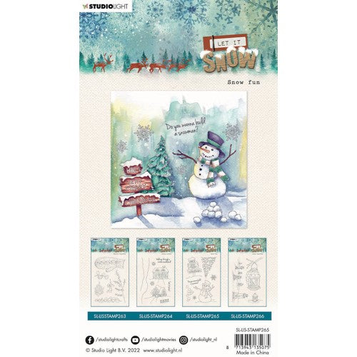 Simon Says Stamp! Studio Light SNOW FUN Let It Snow Clear Stamps sllisstamp265