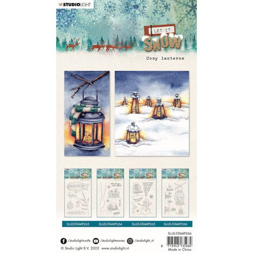 Simon Says Stamp! Studio Light COZY LANTERNS Let It Snow Clear Stamps sllisstamp266