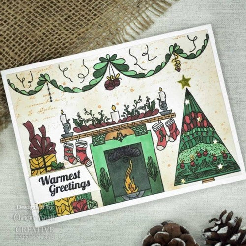 Simon Says Stamp! Creative Expressions COSY CHRISTMAS Cling Stamp cer036