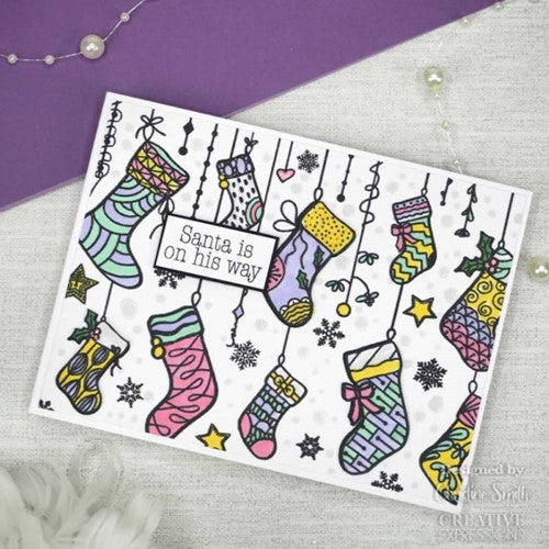 Simon Says Stamp! Creative Expressions STOCKING GARLAND Cling Stamp cer037