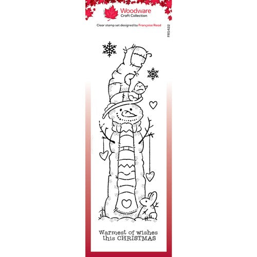 Simon Says Stamp! Woodware Craft Collection TALL SNOWMAN Clear Stamps frs422