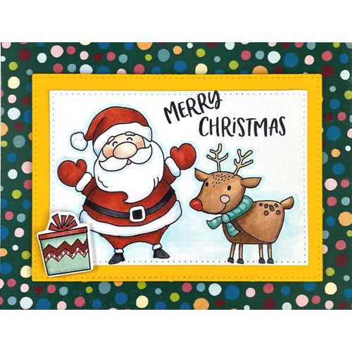 Simon Says Stamp! Dare 2B Artzy SANTA'S REINDEER Clear Stamp Set 22365