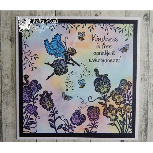 Simon Says Stamp! Fairy Hugs VALERIE'S PANSY Clear Stamps FHS-460