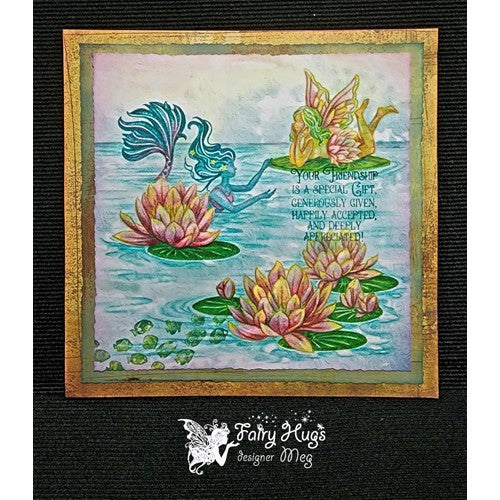 Simon Says Stamp! Fairy Hugs GIANNA'S WATER LILY Clear Stamps FHS-472