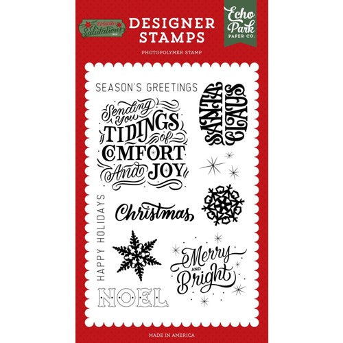 Simon Says Stamp! Echo Park SENDING YOU TIDINGS Clear Stamps csa289040