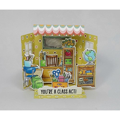 Simon Says Stamp! Art Impressions Matchbook SCHOOL Clear Stamps and Dies 5501