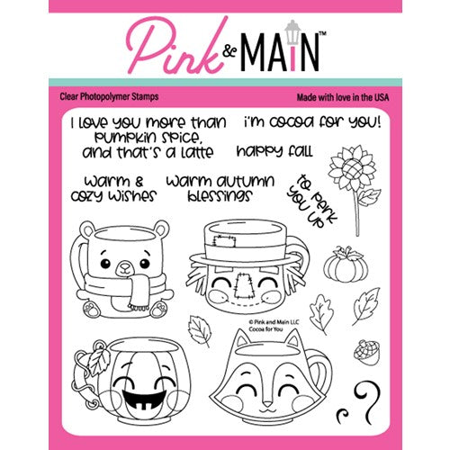 Simon Says Stamp! Pink and Main COCOA FOR YOU Clear Stamps PM0556