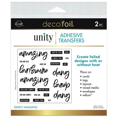 Simon Says Stamp! Therm O Web Unity SIMPLY AMAZING Deco Foil Adhesive Transfer Sheets 19117