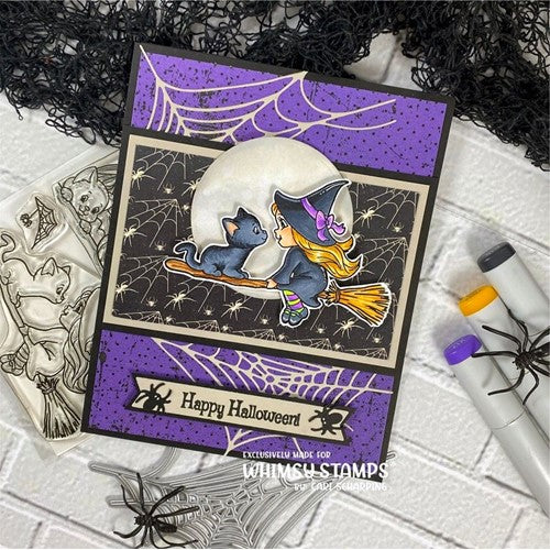 Simon Says Stamp! Whimsy Stamps HALLOWEEN MAGIC Outline Dies WSD140