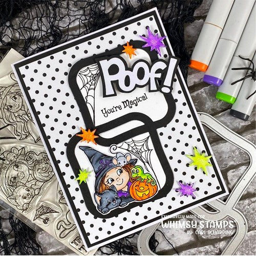 Simon Says Stamp! Whimsy Stamps HALLOWEEN MAGIC Outline Dies WSD140