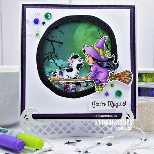 Simon Says Stamp! Whimsy Stamps HALLOWEEN MAGIC Outline Dies WSD140