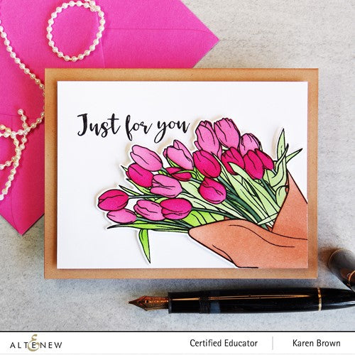 Simon Says Stamp! Altenew TIMELESS TULIPS Simple Coloring Stencils ALT7174