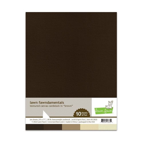 Simon Says Stamp! Lawn Fawn BROWN Textured Canvas Cardstock lf2850